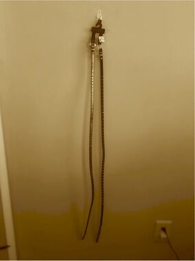 BONGO Black Grommet Belt and Metallic Skinny Belt Duo